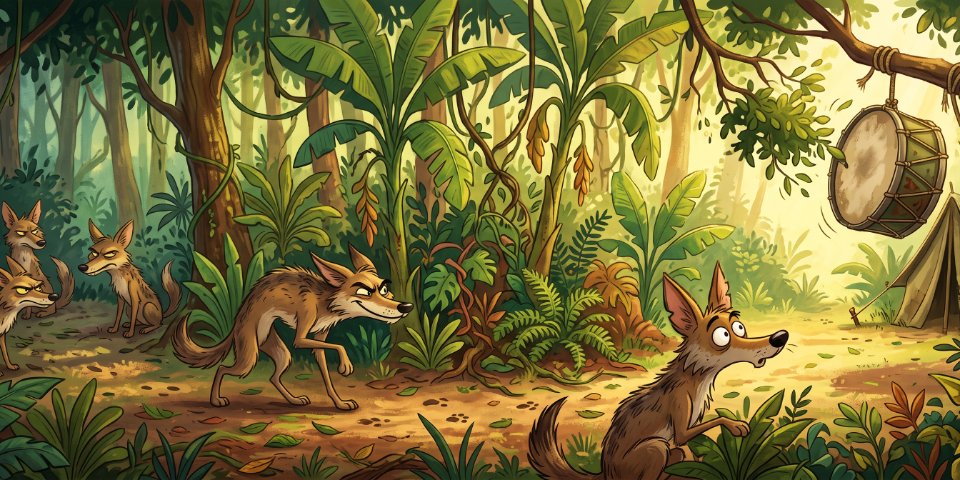The jackal and the drum